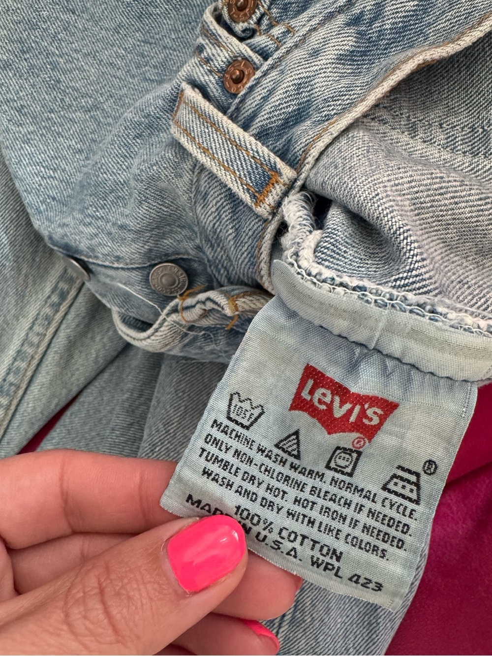Levi's Vintage Distressed Straight Leg Jeans - Picture 10 of 11